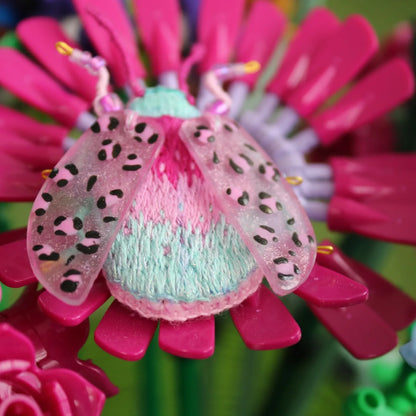 Broche scarabée " Pink Leopardo"