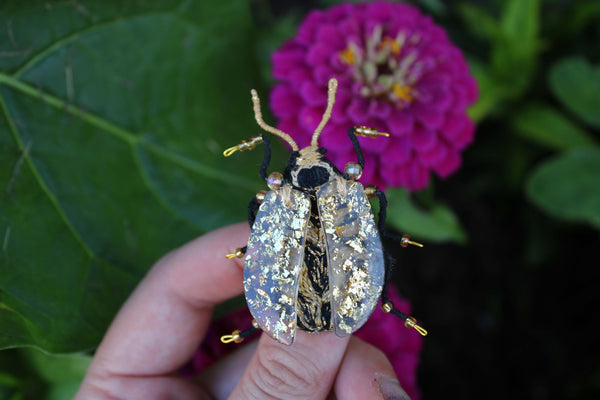 Broche scarabée "Goldy"