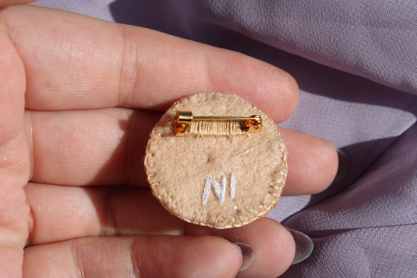 Broche " Frosty cinnamon"