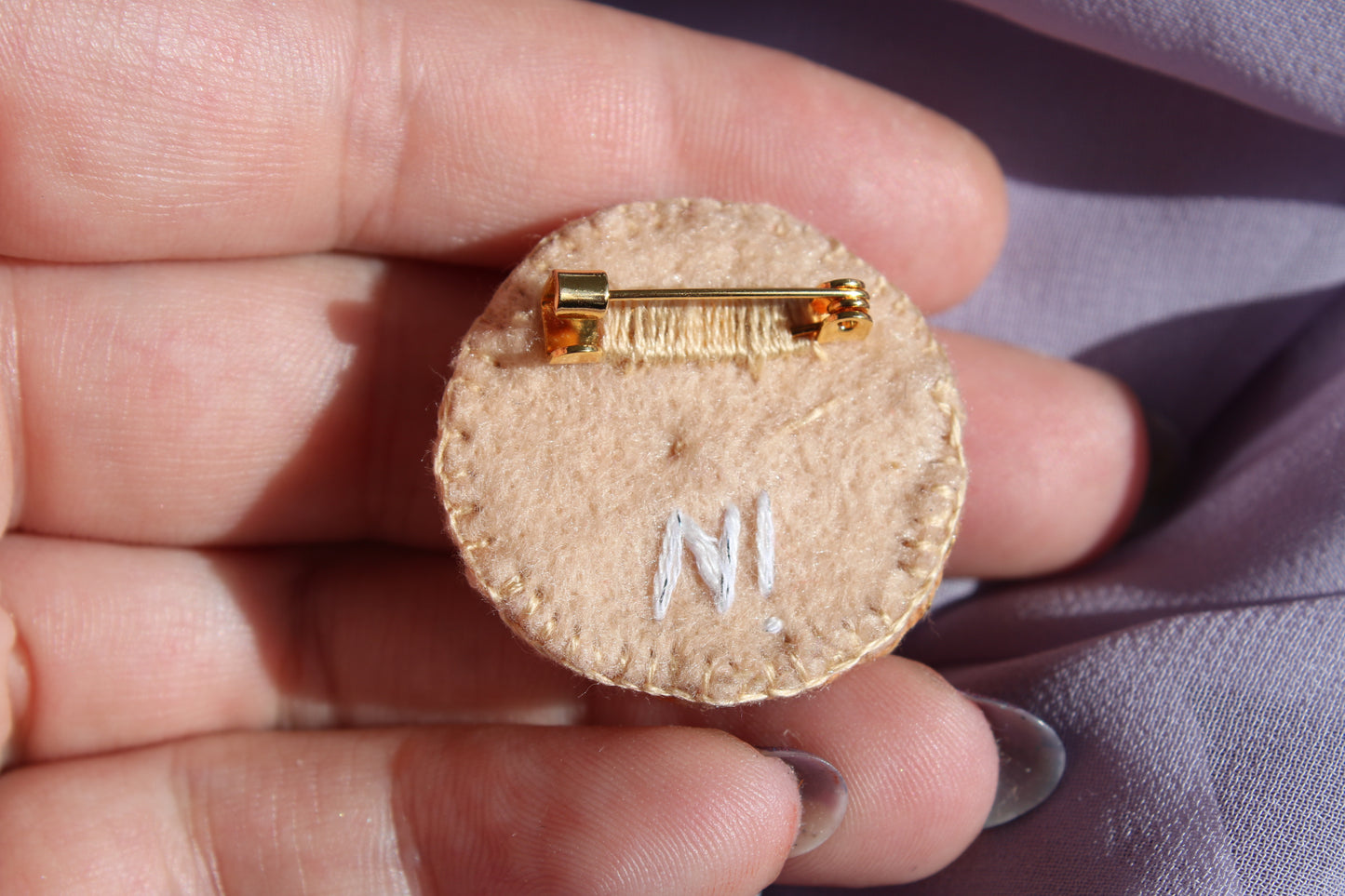 Broche " Frosty cinnamon"