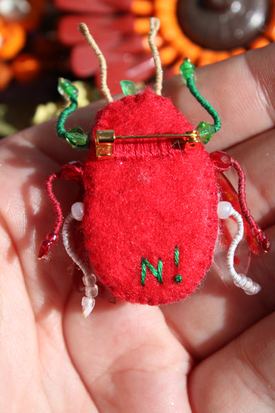 Scarabée " cute strawberry "
