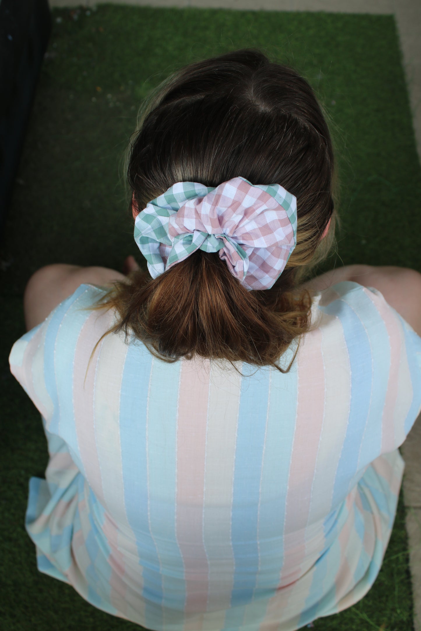 Chouchou pastel vichy