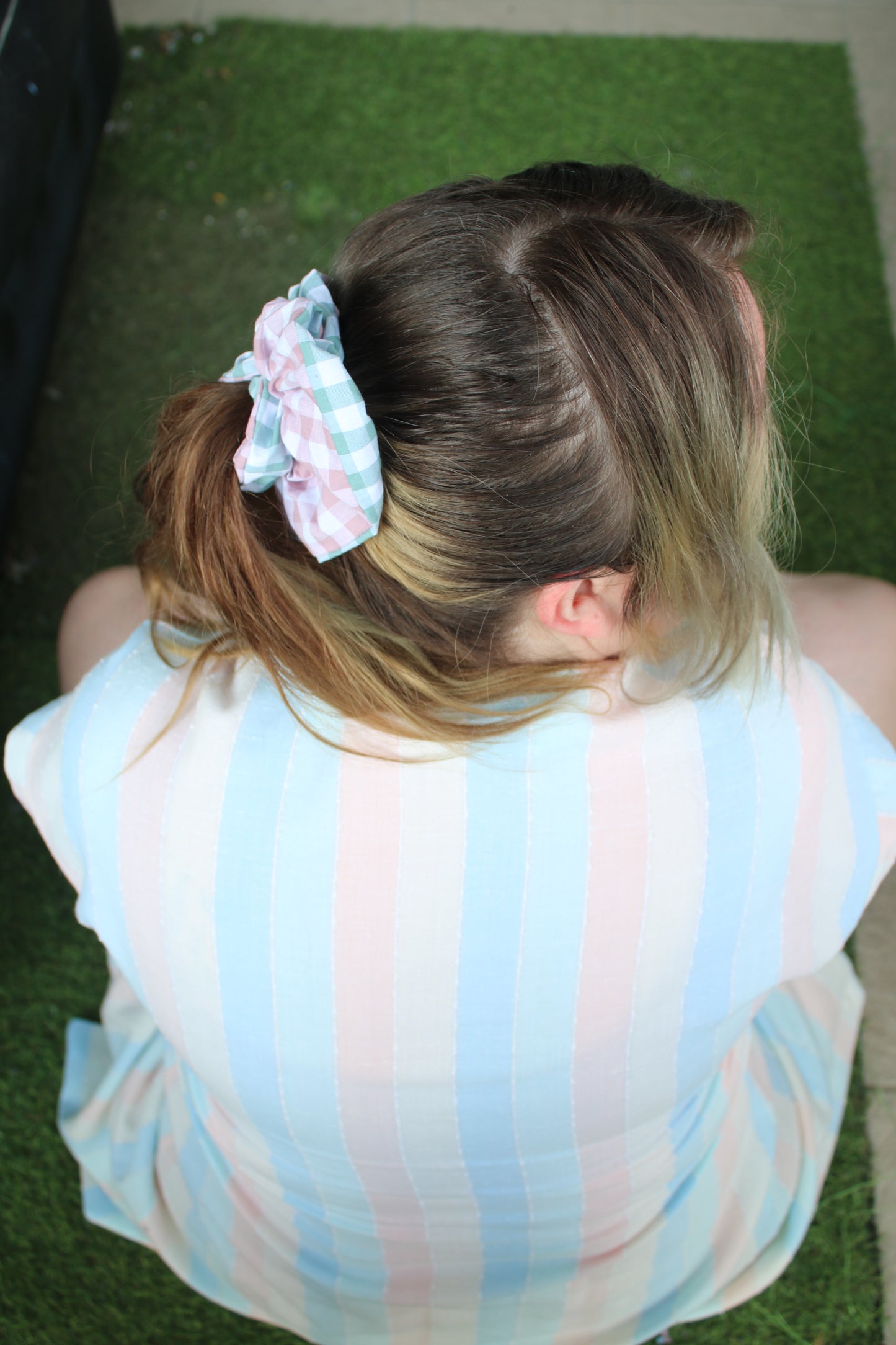 Chouchou pastel vichy