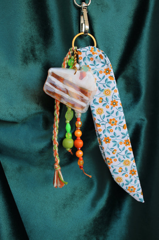 Porte-clés " carrot cake"