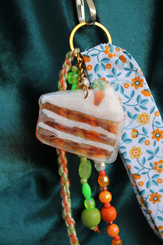 Porte-clés " carrot cake"