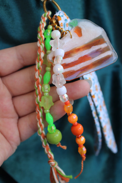 Porte-clés " carrot cake"