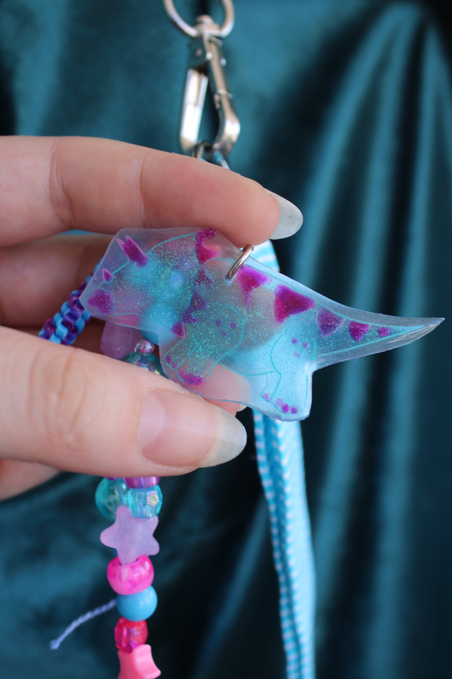 Porte-clés "tricératops"