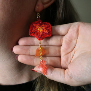 Boucles d'oreilles " envolée d'automne"