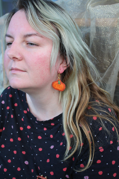 Boucles doreilles " cuties pumpkin"