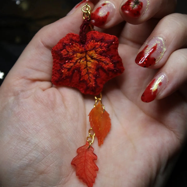 Boucles d'oreilles " envolée d'automne"