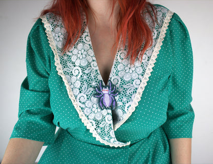 Broderie " L'araignée perlée"