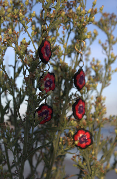 Boucles d'oreilles " Red Cascada"