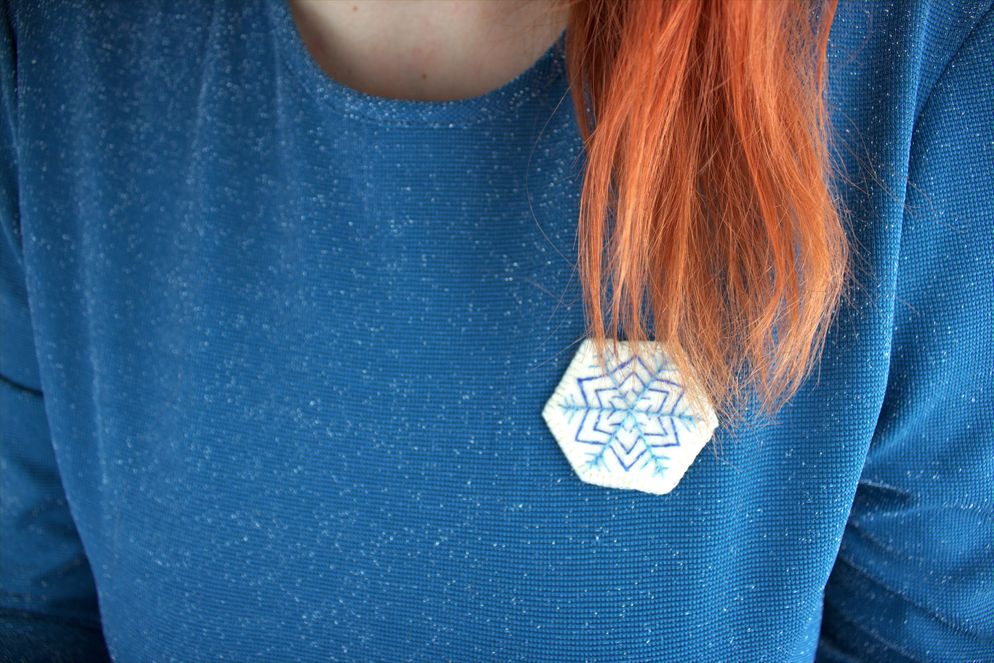 Pin's brodé " Sparkly Snowflake "
