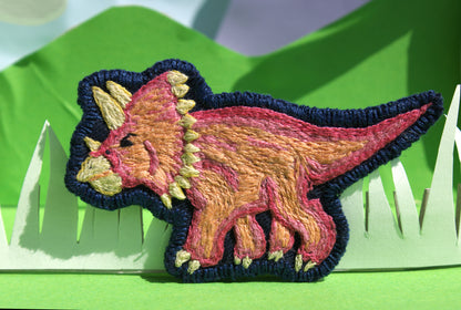 Patch " Coral Triceratop"