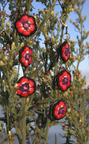 Boucles d'oreilles " Red Cascada"