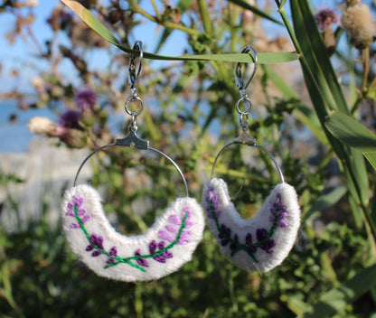 Créoles " Sweet Lavender"