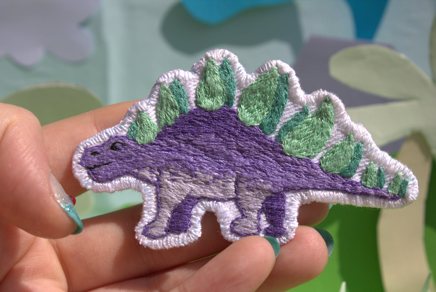 Patch " Purple Stegosaurus"