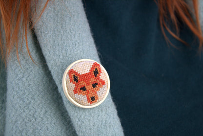 Broche Renard Doré