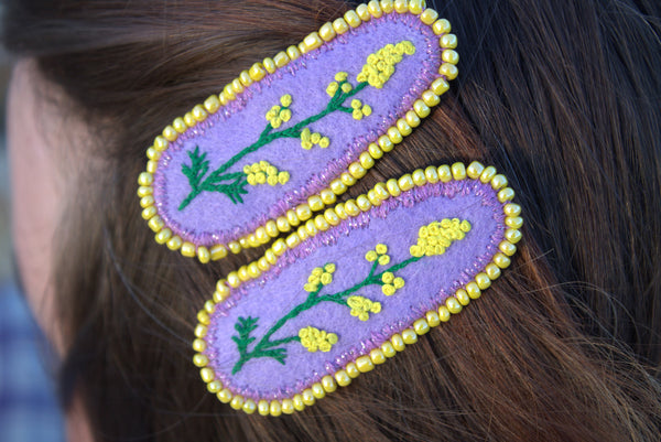 Barrettes "Sunny Mimosa"