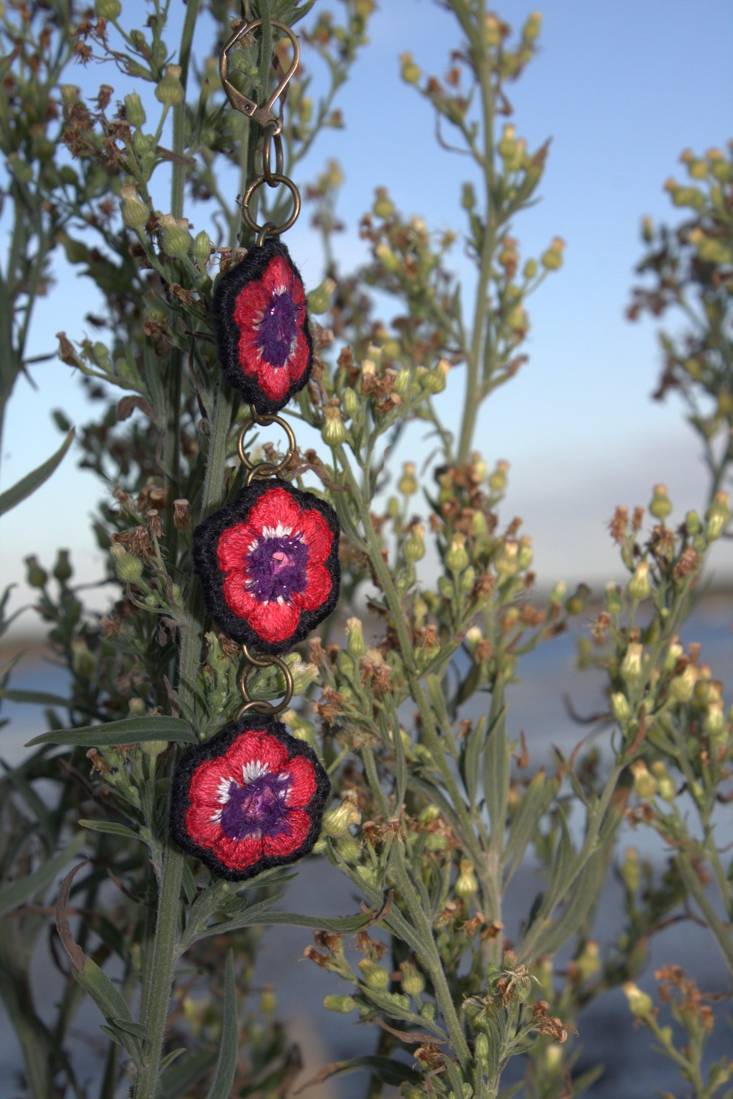 Boucles d'oreilles " Red Cascada"